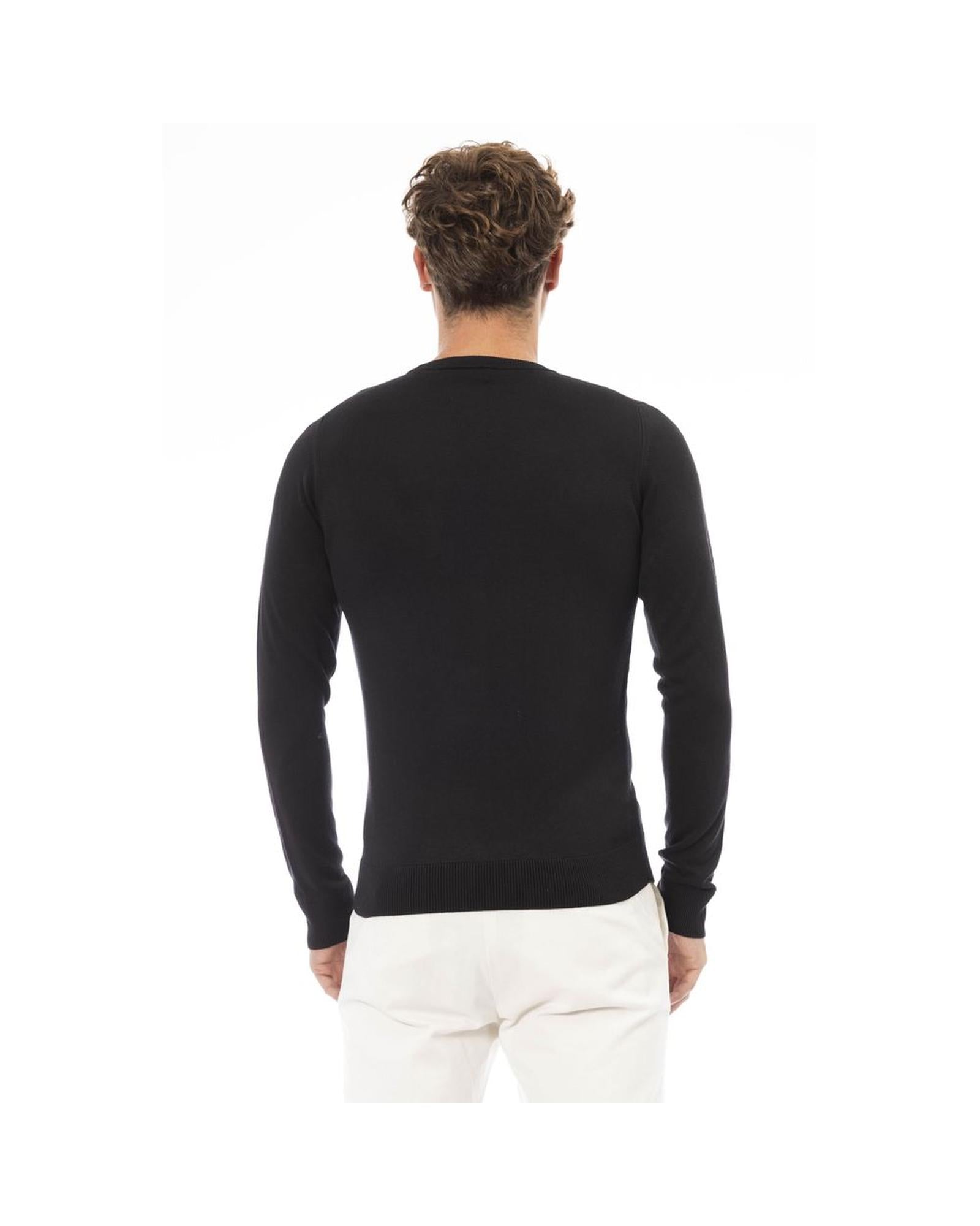 Modish Blue/Black Modal Sweater - Baldinini