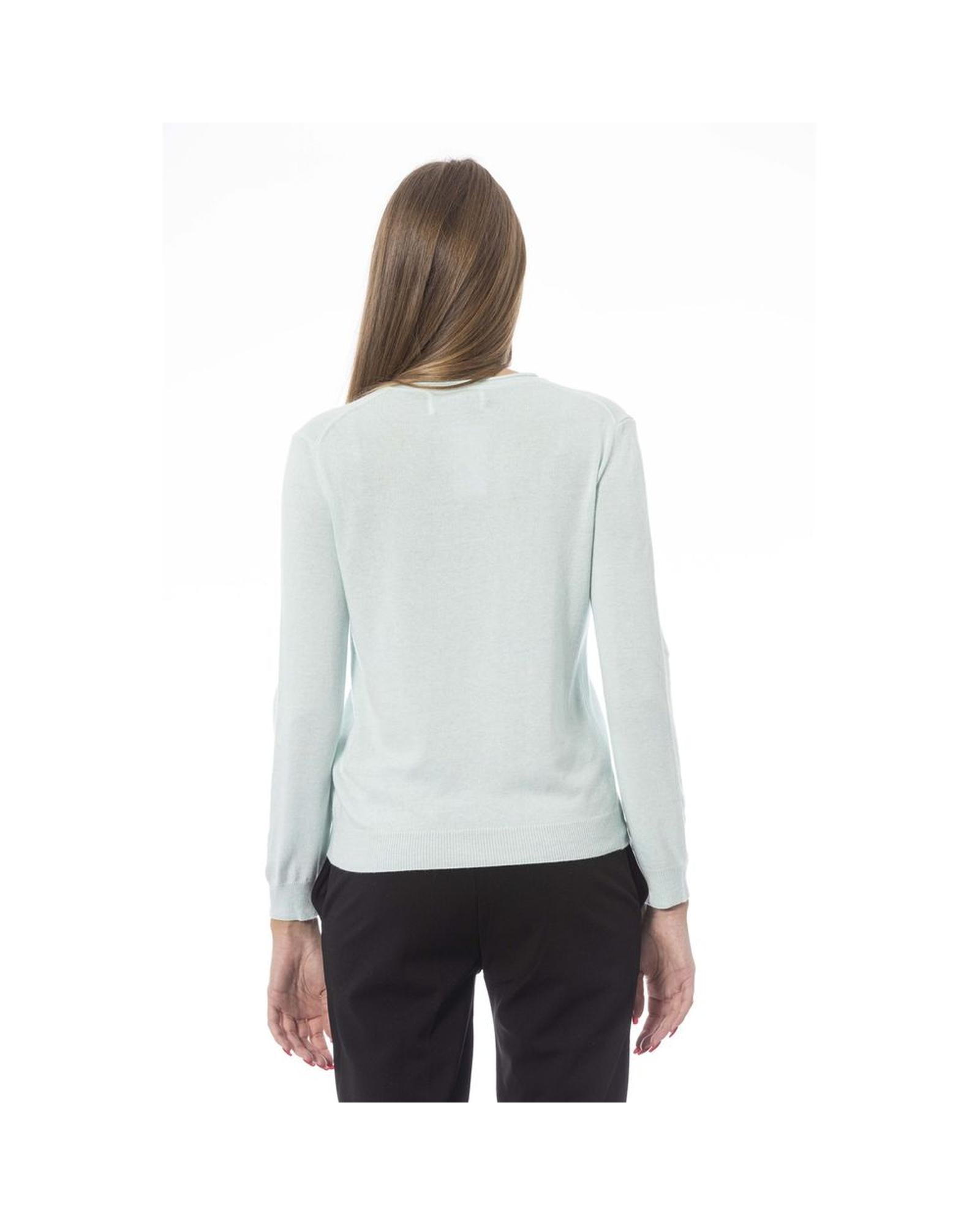 Elegant Beige/Fuchsia/Light Blue Polyamide Sweater -Baldinini Trend