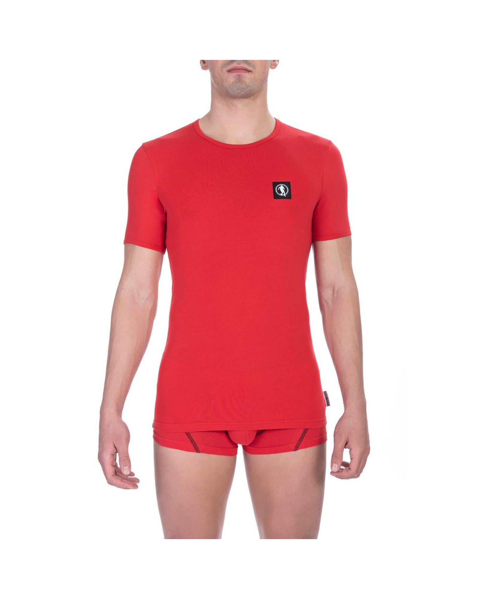 Red/Blue Crew Twin Pack - Bikkembergs Men'S Tee Shirt