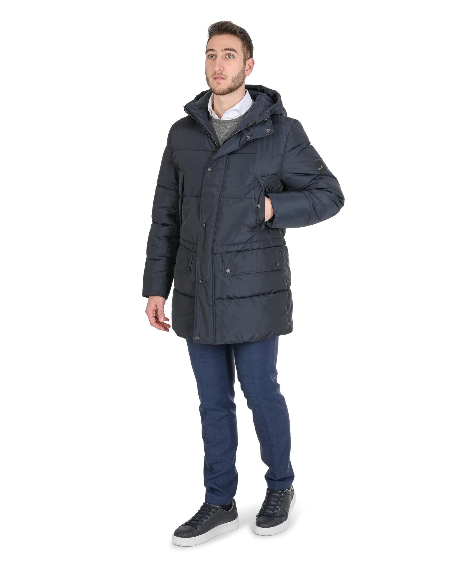 Midnight Elegance Hugo Boss Navy Outerwear Dark Blue