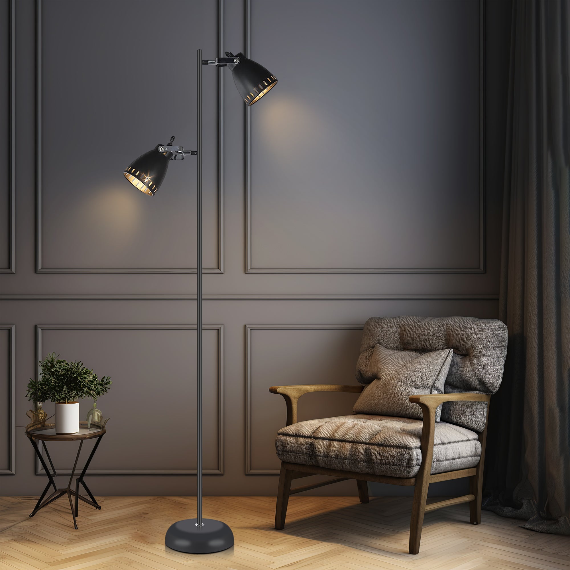 Stylish Audrey Floor Lamp - Black