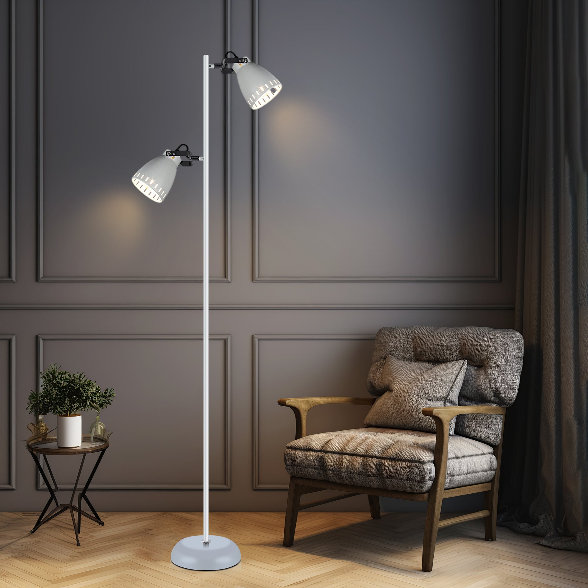 Elegant Audrey Floor Lamp - White