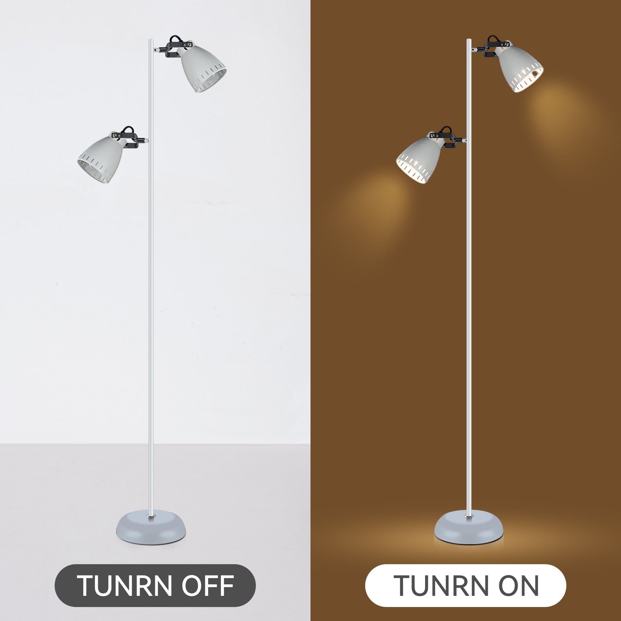 Elegant Audrey Floor Lamp - White