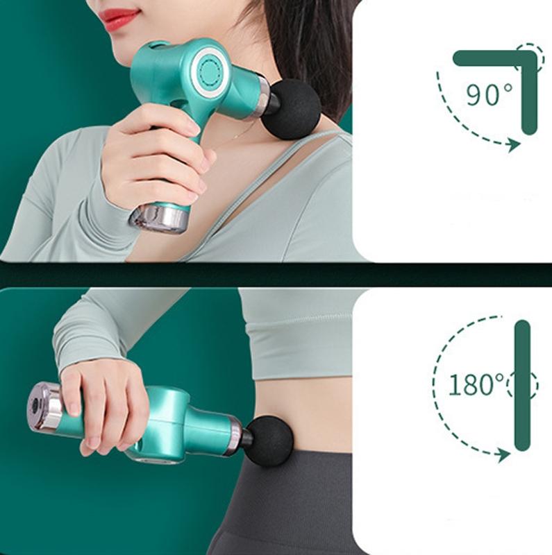 Red Folding Electric Shock Muscle Massage Gun - Pocket Fascia