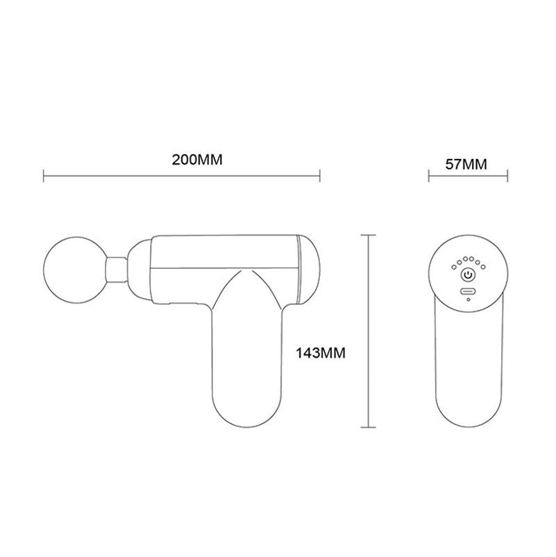 Silver Mini Vibrating Fascia Massage Gun