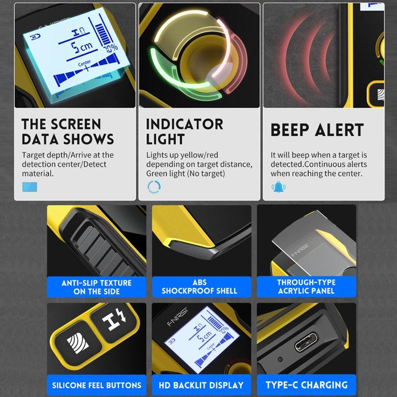 Multifunctional Wall Wire Detector - Load-Bearing Scanner