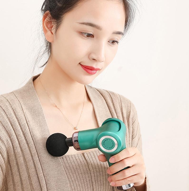 Electric Shock Muscle Massage Gun - Foldable Black Pocket