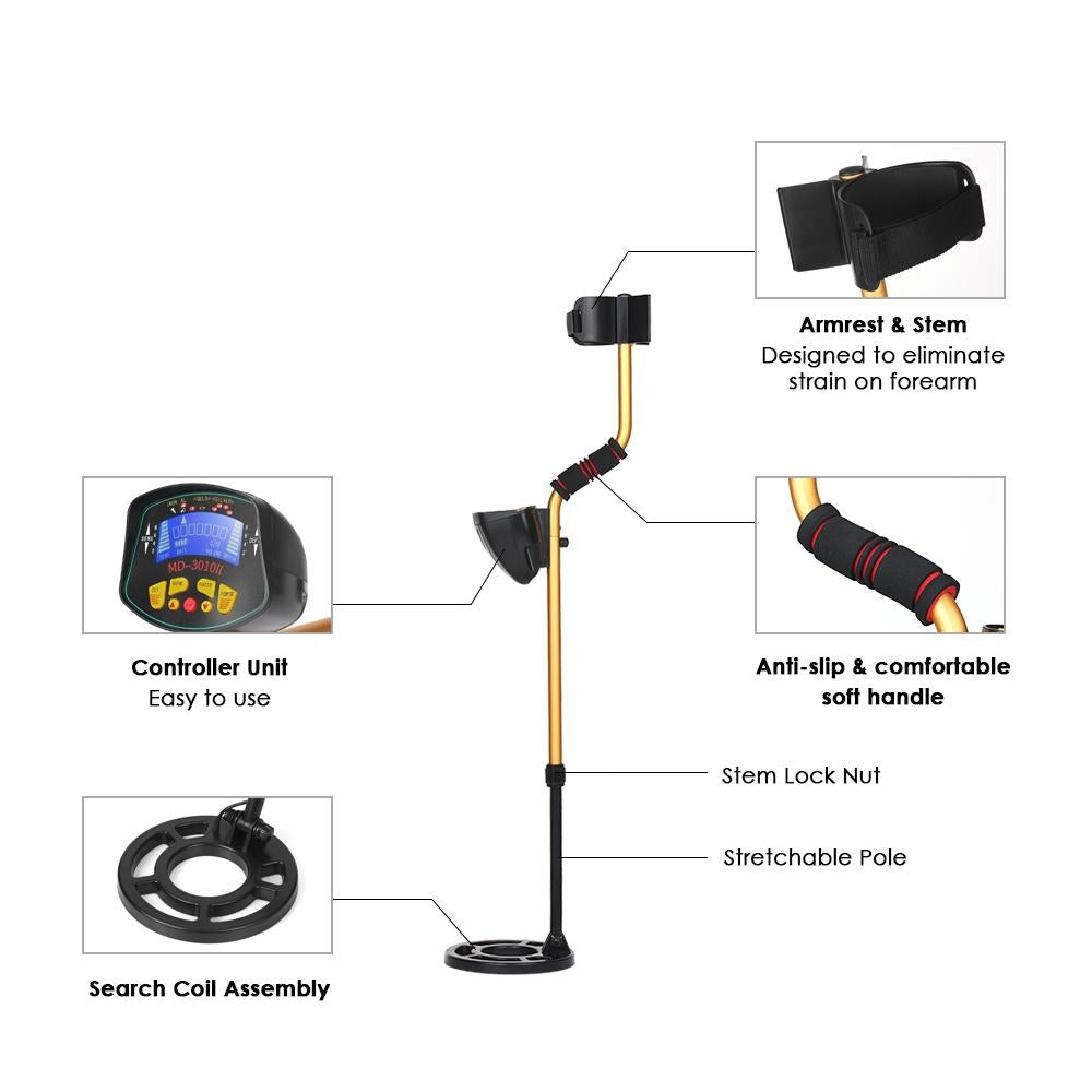 High Sensitivity Underground Metal Detector - Md3010Ii