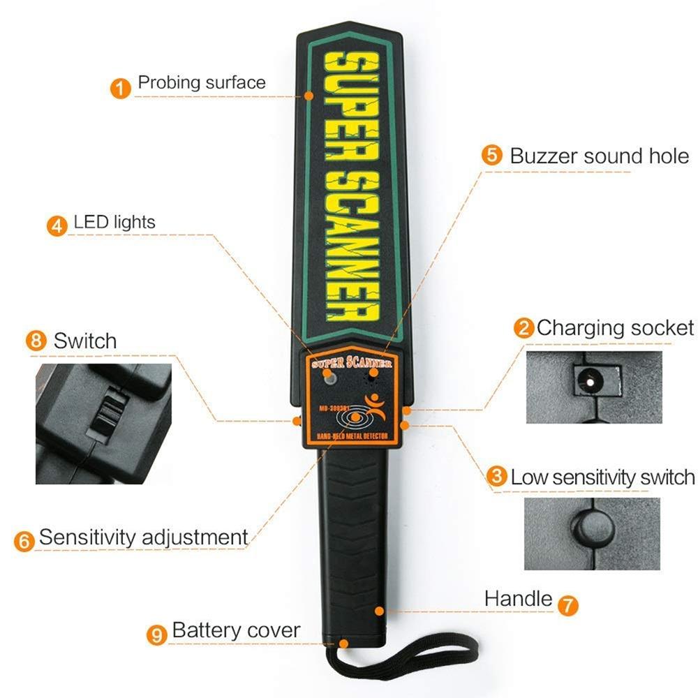 Hand-Held Metal Detector - 60Mm Detection Distance