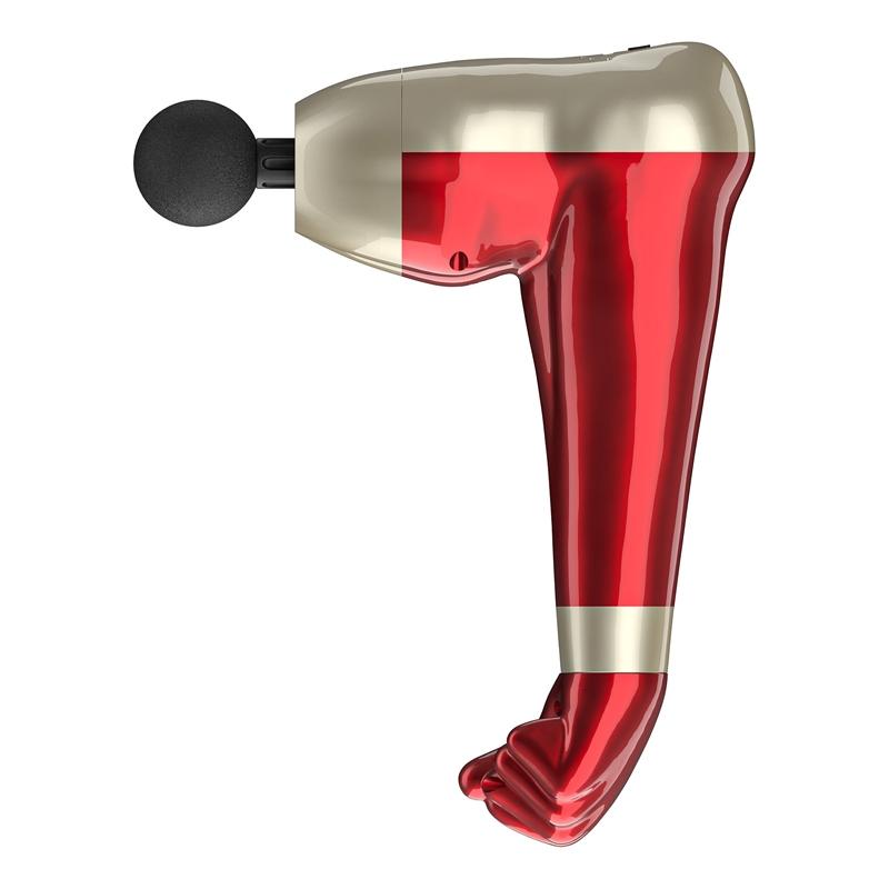 Arm Shape Usb Massage Gun For Muscle Relaxation - Red