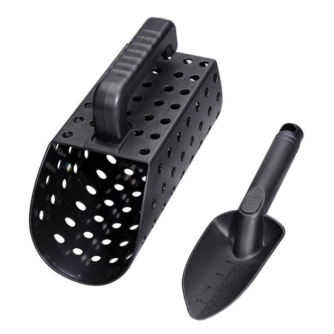 Black Metal Detector Scoop And Shovel Set For Digging