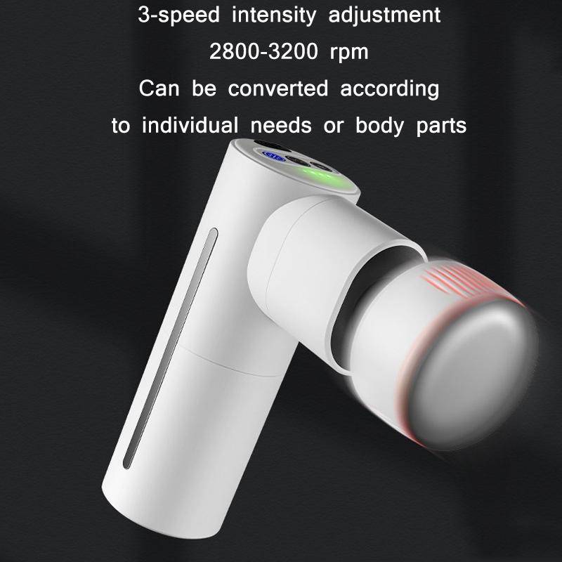 Powerful Massage Gun with Heat Therapy - Metal Gray