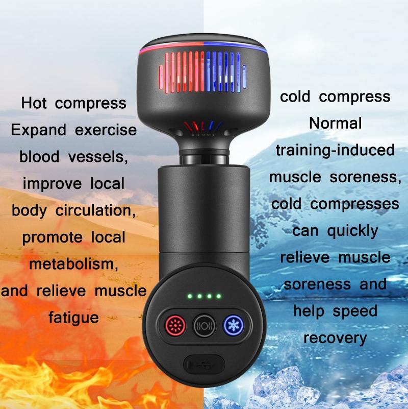 Powerful Massage Gun with Heat Therapy - Metal Gray