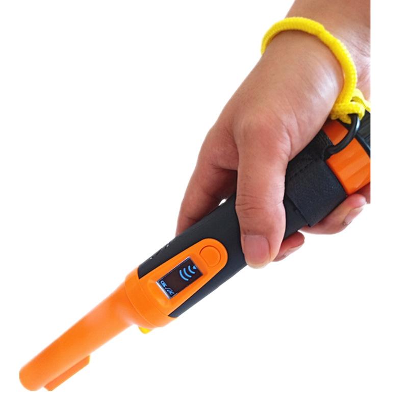 Waterproof Handheld Metal Detector With Lcd Display - Orange