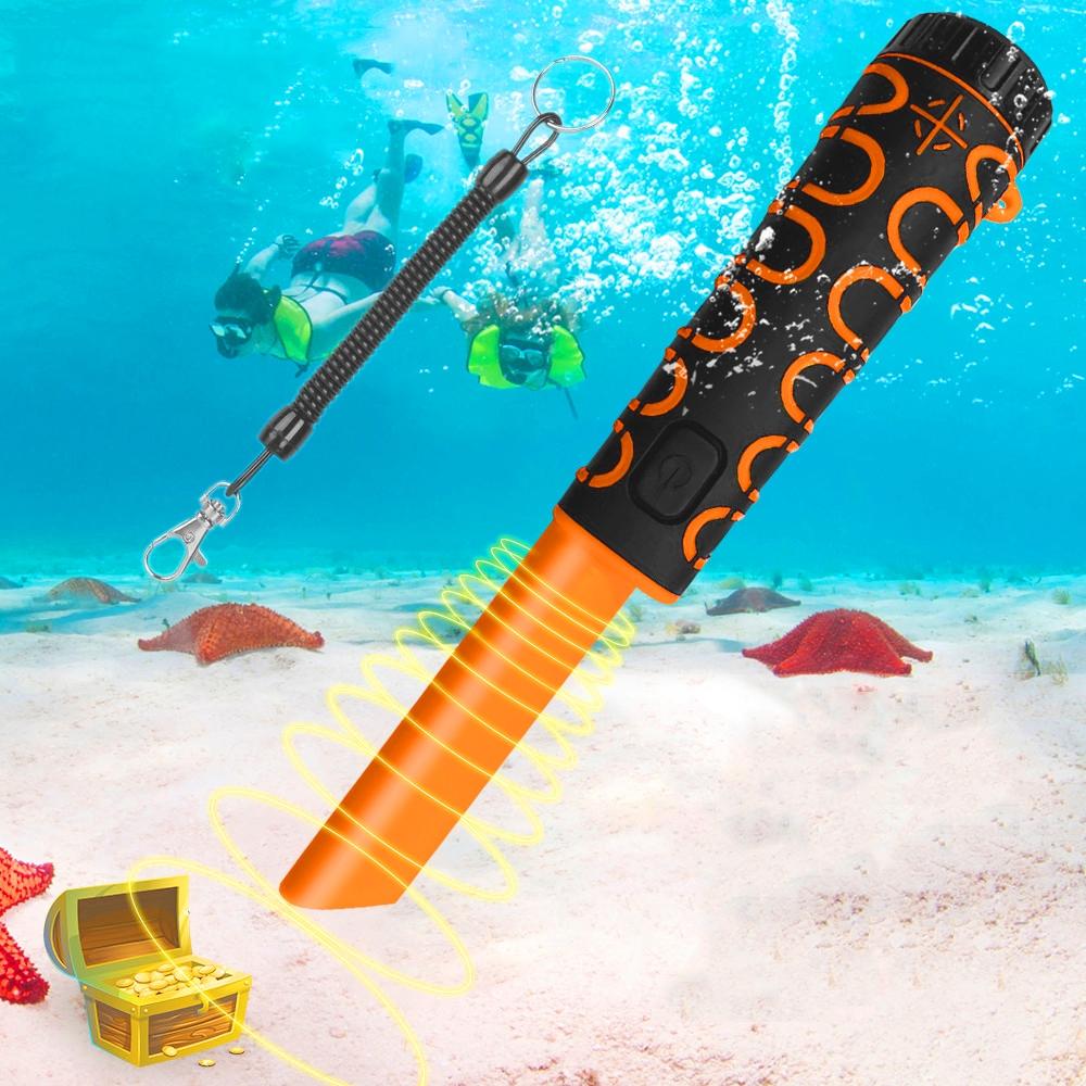 Orange Waterproof Underwater Metal Detector - High Sensitivity