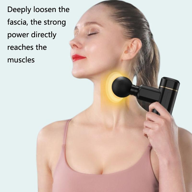 Portable Electric Muscle Massager For Neck And Body - Black