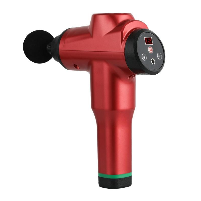 Portable Fascia Massage Gun For Muscle Relaxation - 12 Gears Red