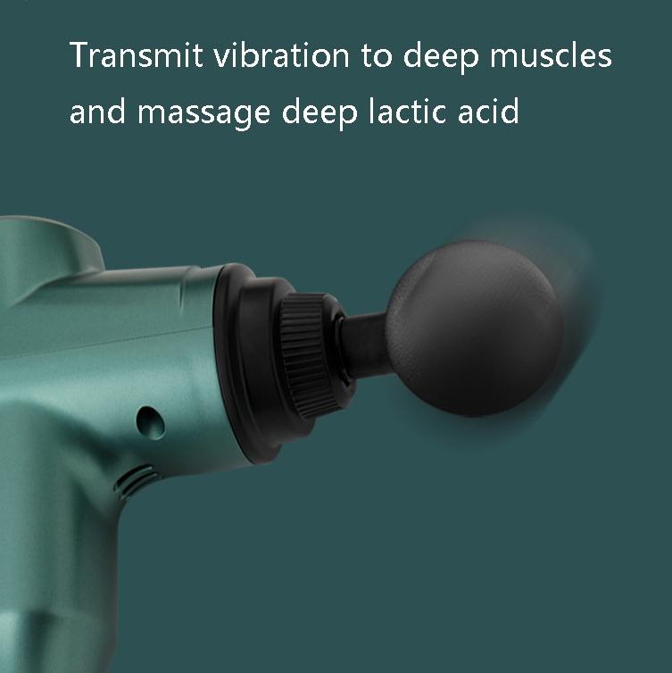 12-Gear Portable Massage Gun for Muscle Relief - Black