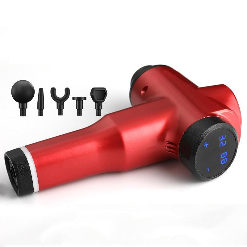 Portable Fascia Massage Gun For Muscle Relaxation - 32 Gears Red