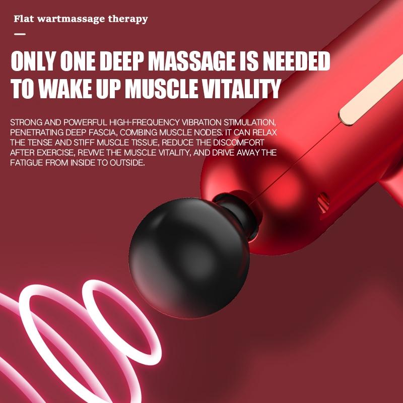 Compact Electric Massage Gun - Adjustable Speed & USB Charging