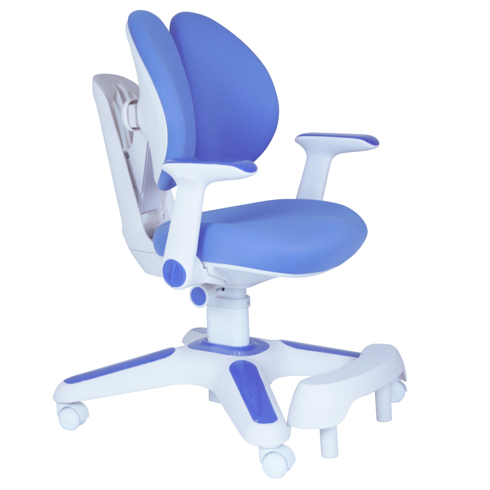 Kids Ergonomic Study Desk & Chair Set - Blue/Pink