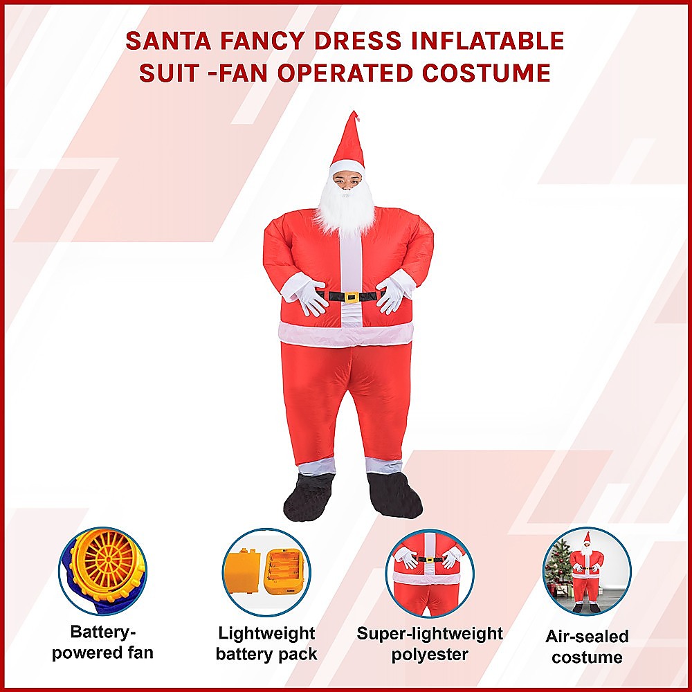 Santa Fancy Dress Inflatable Suit -Fan Operated Costume