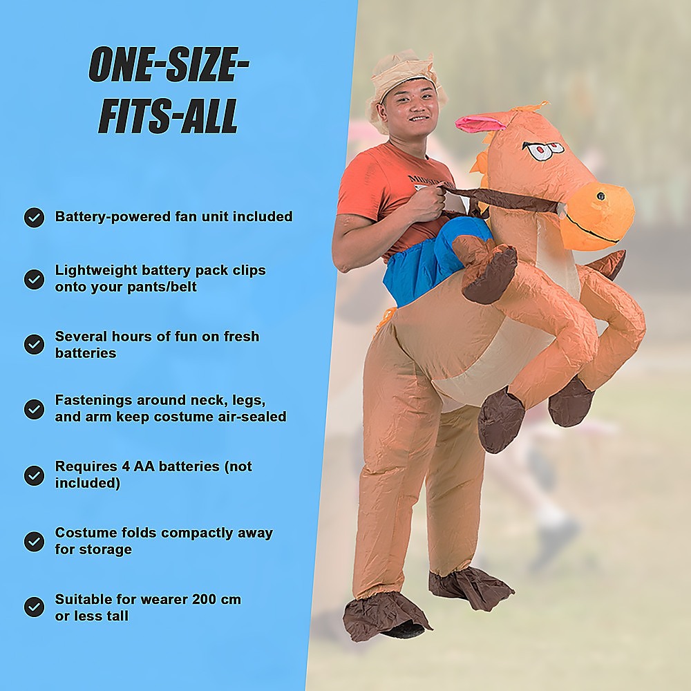 Cowboy Fancy Dress Inflatable Suit -Fan Operated Costume