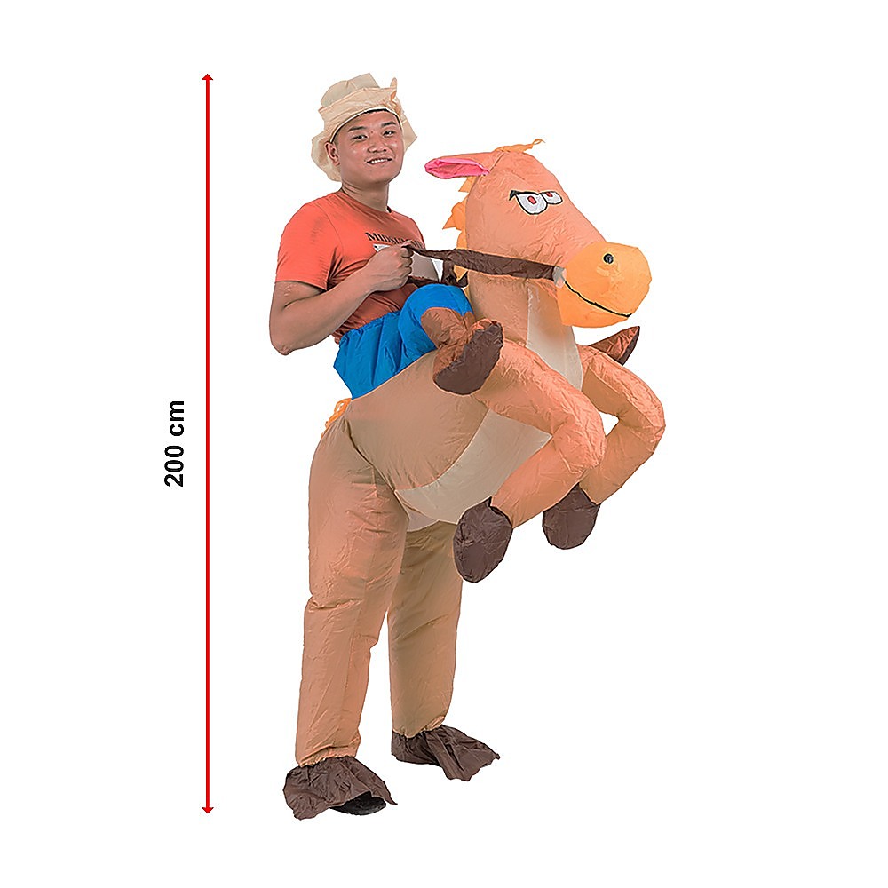 Cowboy Fancy Dress Inflatable Suit -Fan Operated Costume