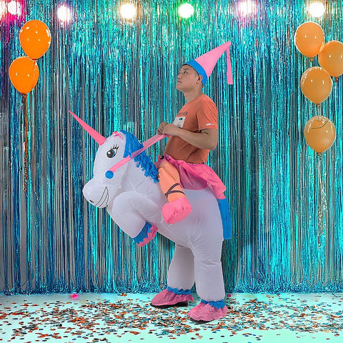 Unicorn Fancy Dress Inflatable Suit -Fan Operated Costume