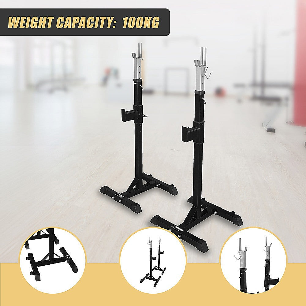 Heavy-Duty Squat Rack with Barbell Holder