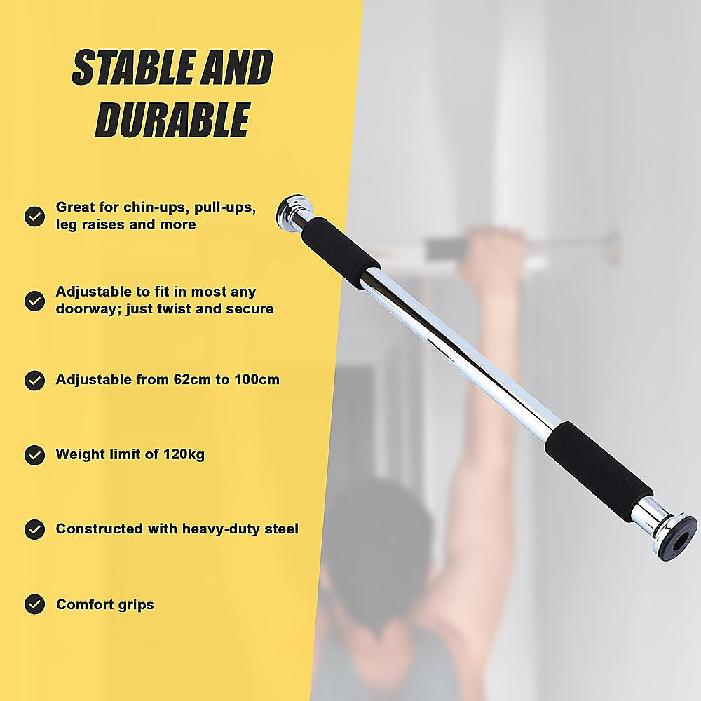 Portable Doorway Chin Up Bar Pull Ups Weights Gym