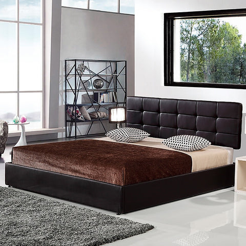 PU Leather King Bed Ensemble Frame