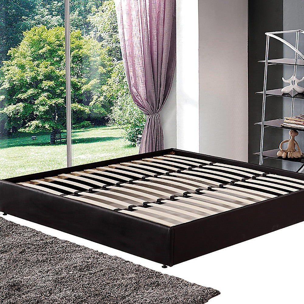 PU Leather King Bed Ensemble Frame