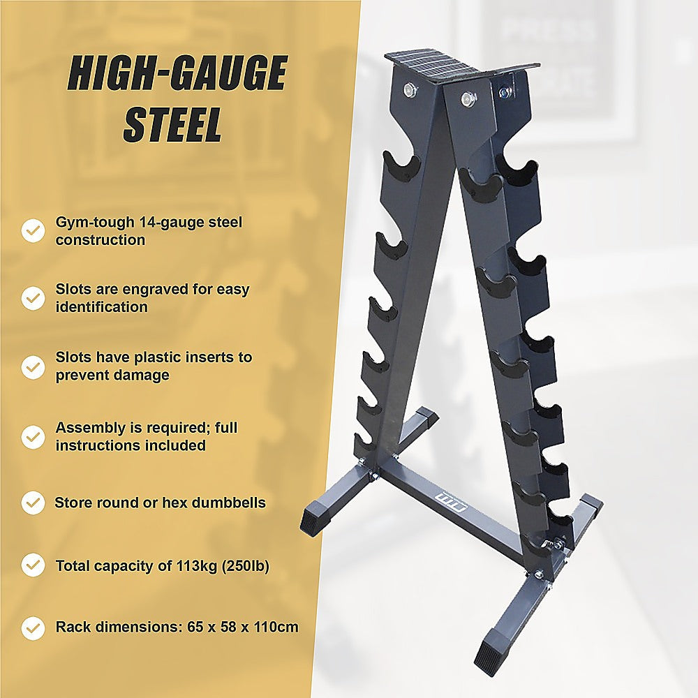 Durable Steel Vertical Dumbbell Rack