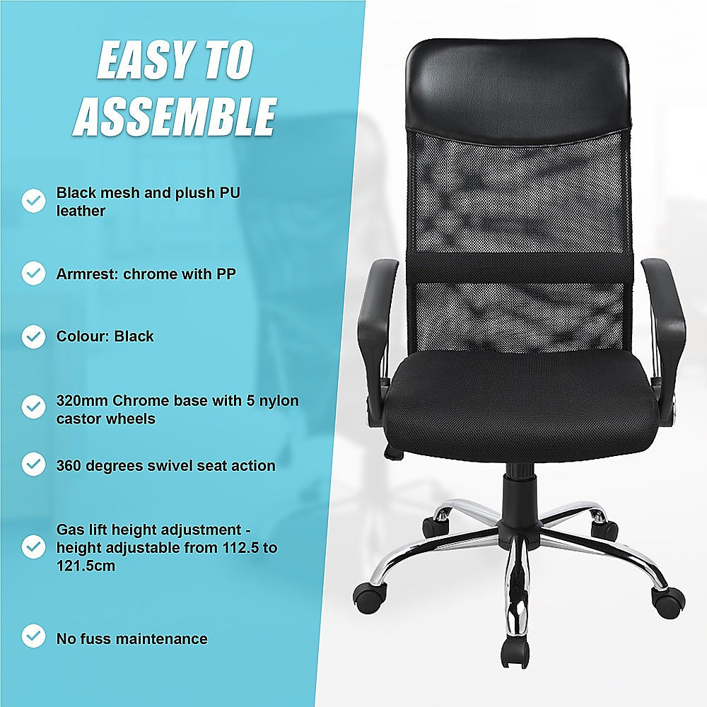 Ergonomic Mesh Pu Leather Office Chair