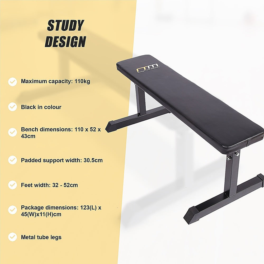 Home Gym Flat Bench for Weightlifting