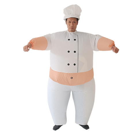 Chef Fancy Dress Inflatable Suit -Fan Operated Costume