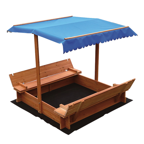 Kids Wooden Toy Sandpit With Canopy