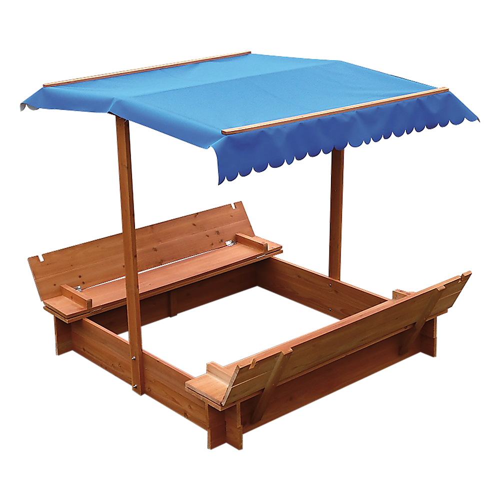 Kids Wooden Toy Sandpit With Canopy