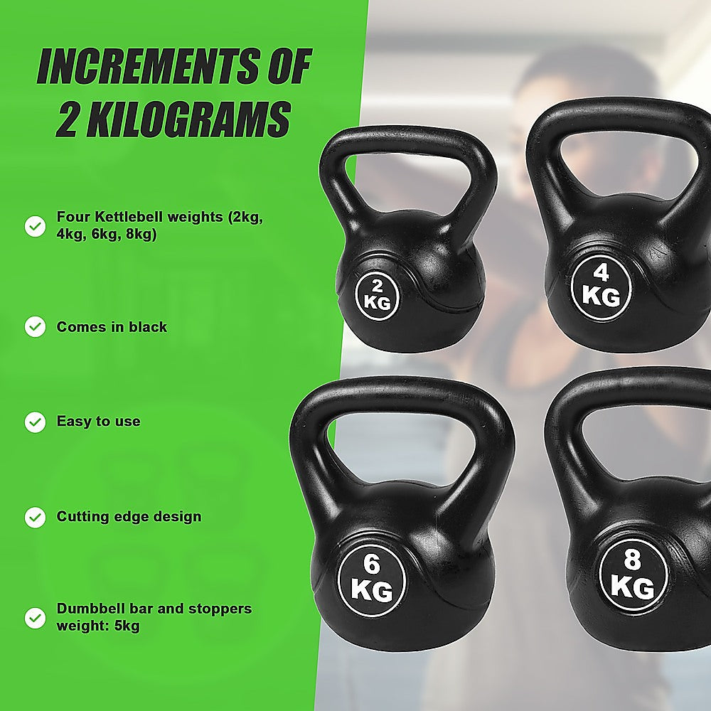 4Pcs Exercise Kettle Bell Weight Set 20Kg