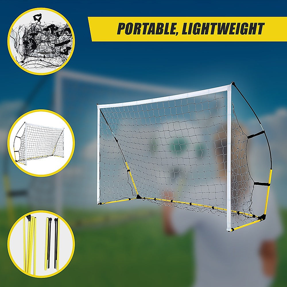 8' X 5' Soccer Football Goal Foot Portable Net Quick Set Up