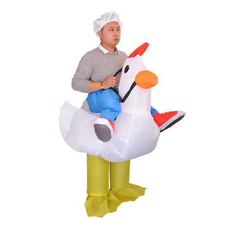 Chicken Fancy Dress Inflatable Suit - Fan Operated Costume