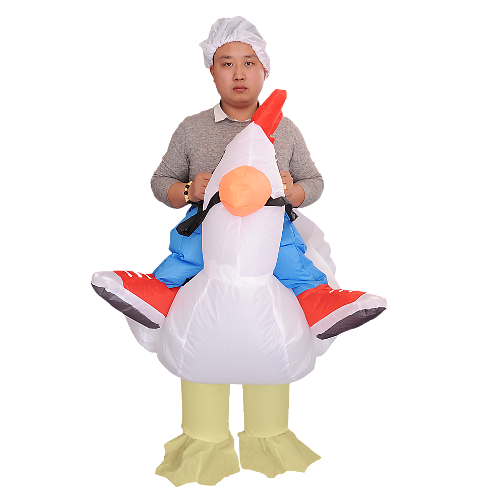 Chicken Fancy Dress Inflatable Suit - Fan Operated Costume