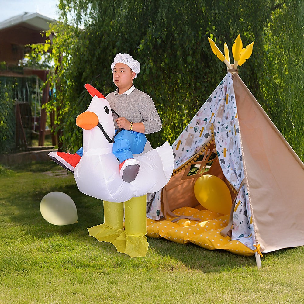 Chicken Fancy Dress Inflatable Suit - Fan Operated Costume