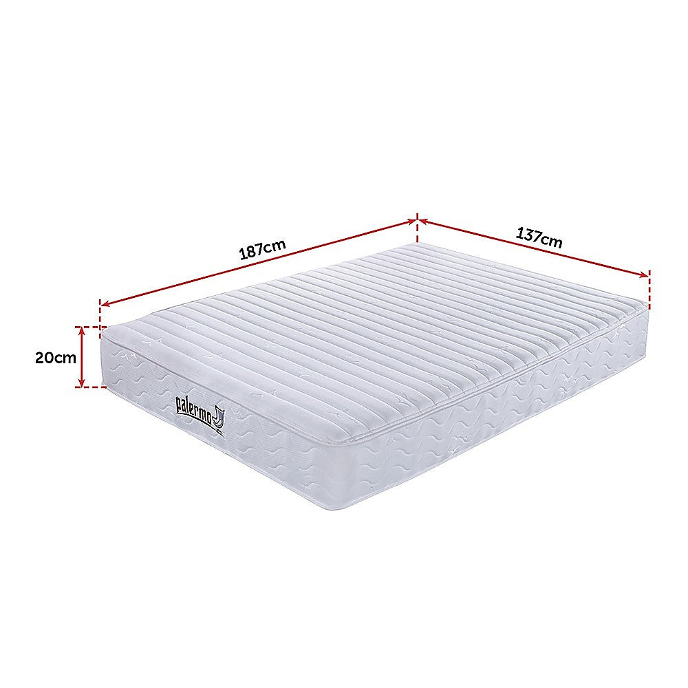 Contour 20Cm Encased Coil Double Mattress Certipur-Us Certified Foam