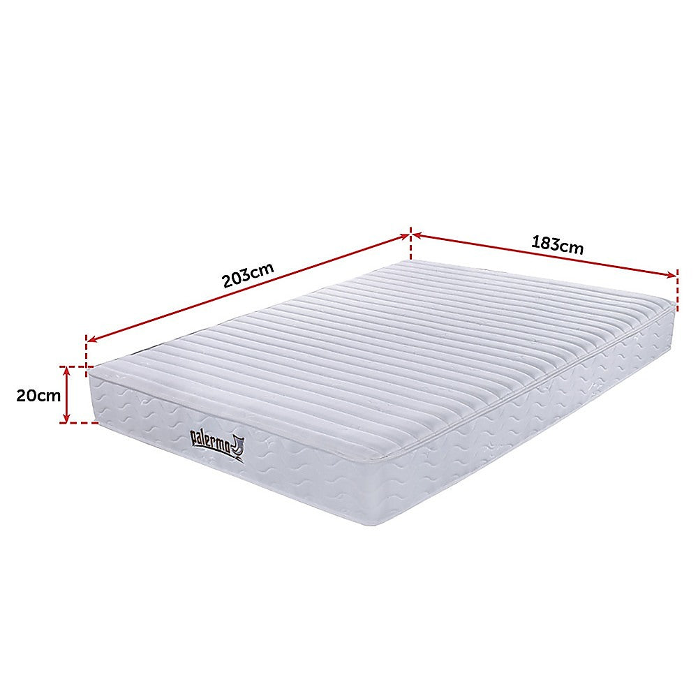 Contour 20Cm Encased Coil King Mattress Certipur-Us Certified Foam