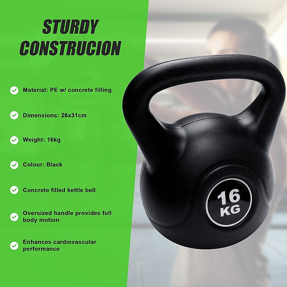 Kettle Bell 16Kg Training Weight Fitness Gym Kettlebell