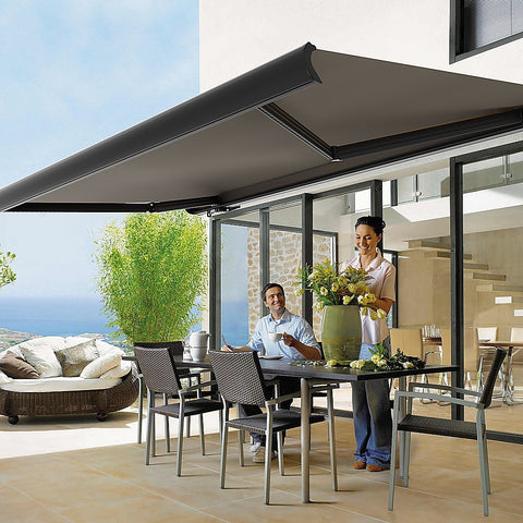 Sleek Motorised Retractable Awning - Heavy-Duty Full Cassette