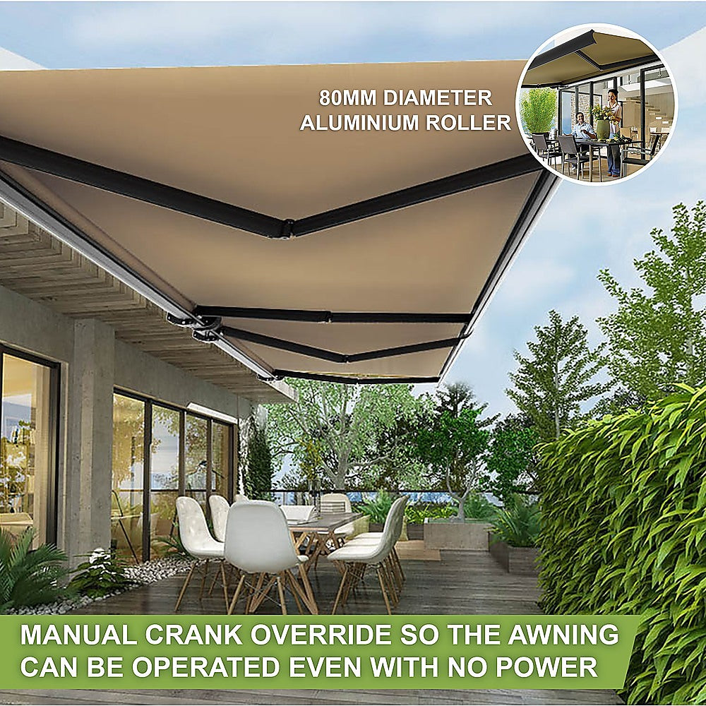 Modern Heavy-Duty Retractable Awning - Full Cassette Motorised