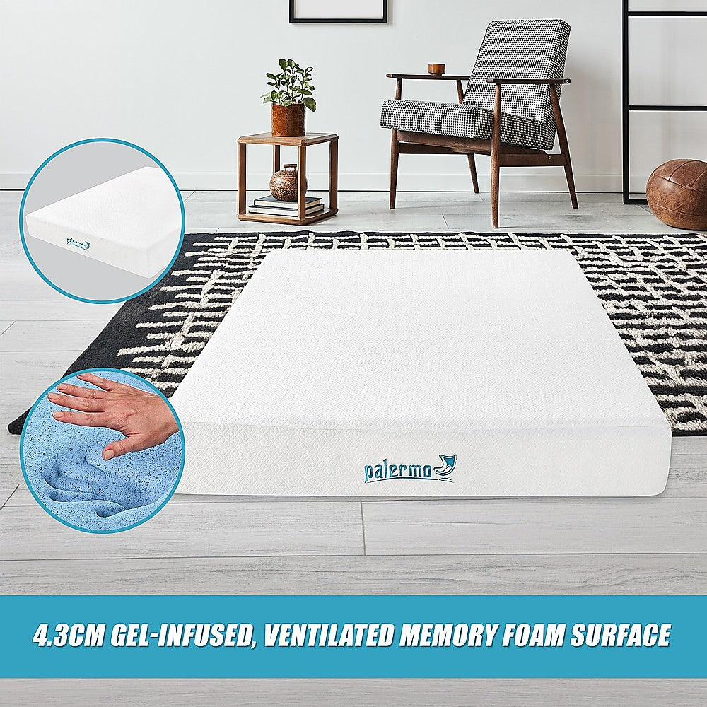 Queen 25Cm Gel Memory Foam Mattress - Dual-Layered